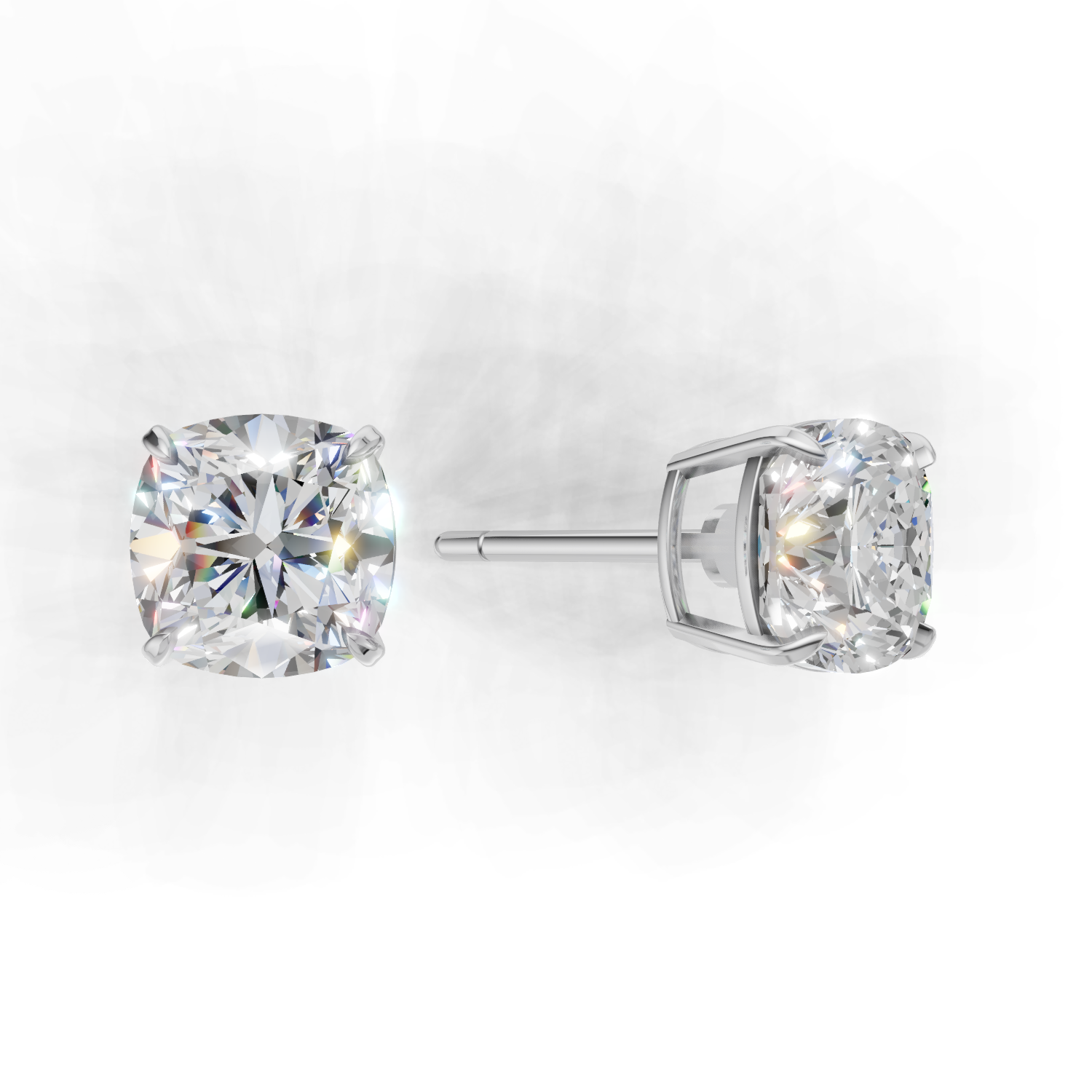 Pierce Cushion Solitaire 18k White Gold 2ct