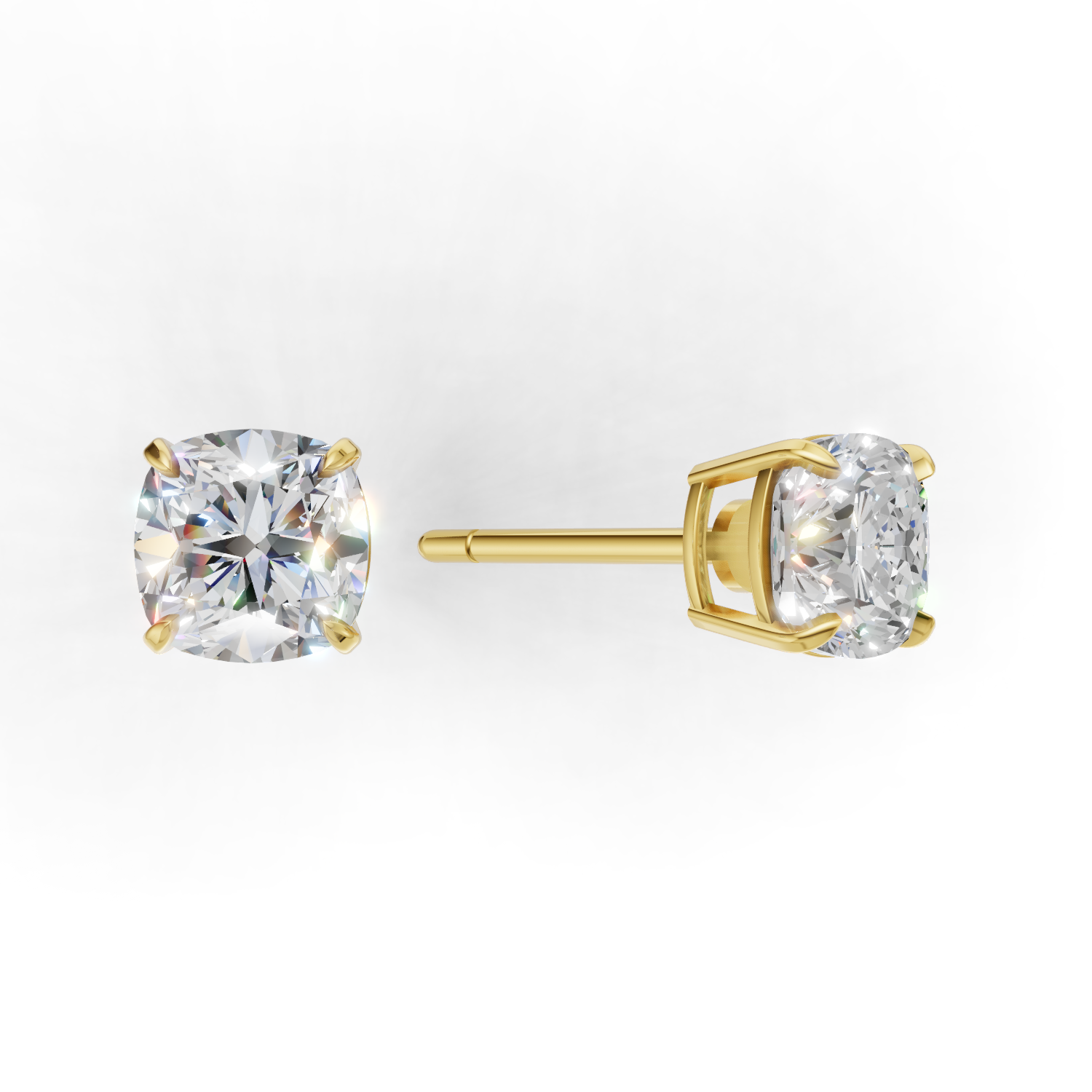 Pierce Cushion Solitaire 18k Yellow Gold 1ct