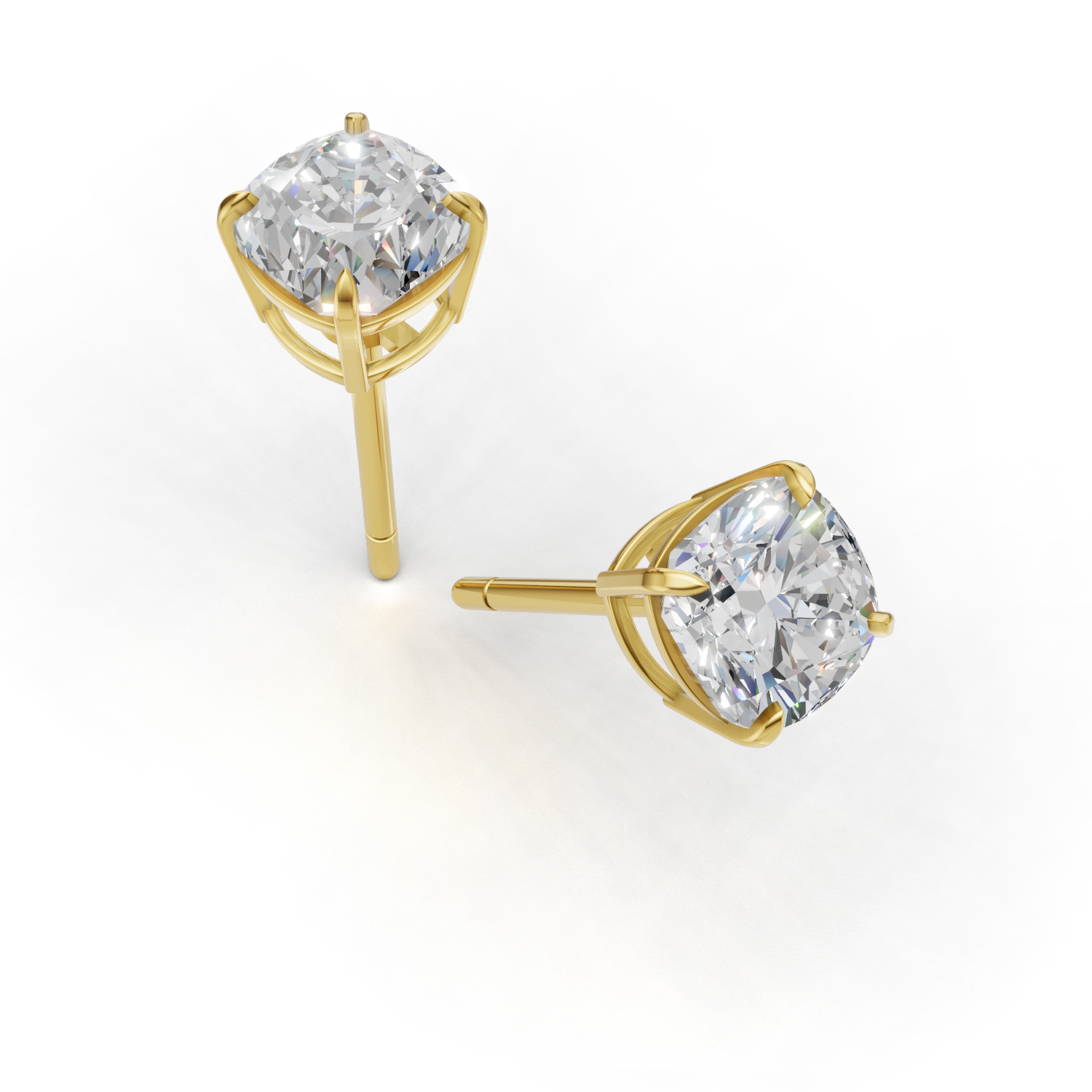 Pierce Cushion Solitaire 18k Yellow Gold 1ct