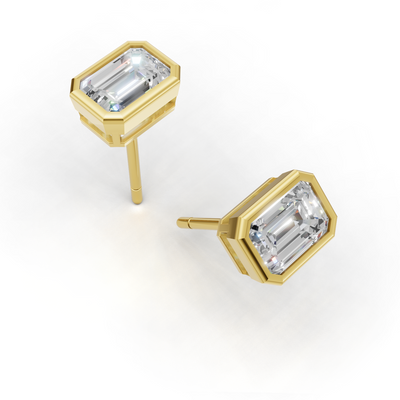 Pierce Emerald Bezel 18k Yellow Gold 1ct