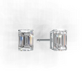 Emerald Lab Grown Diamond Solitaire Earring