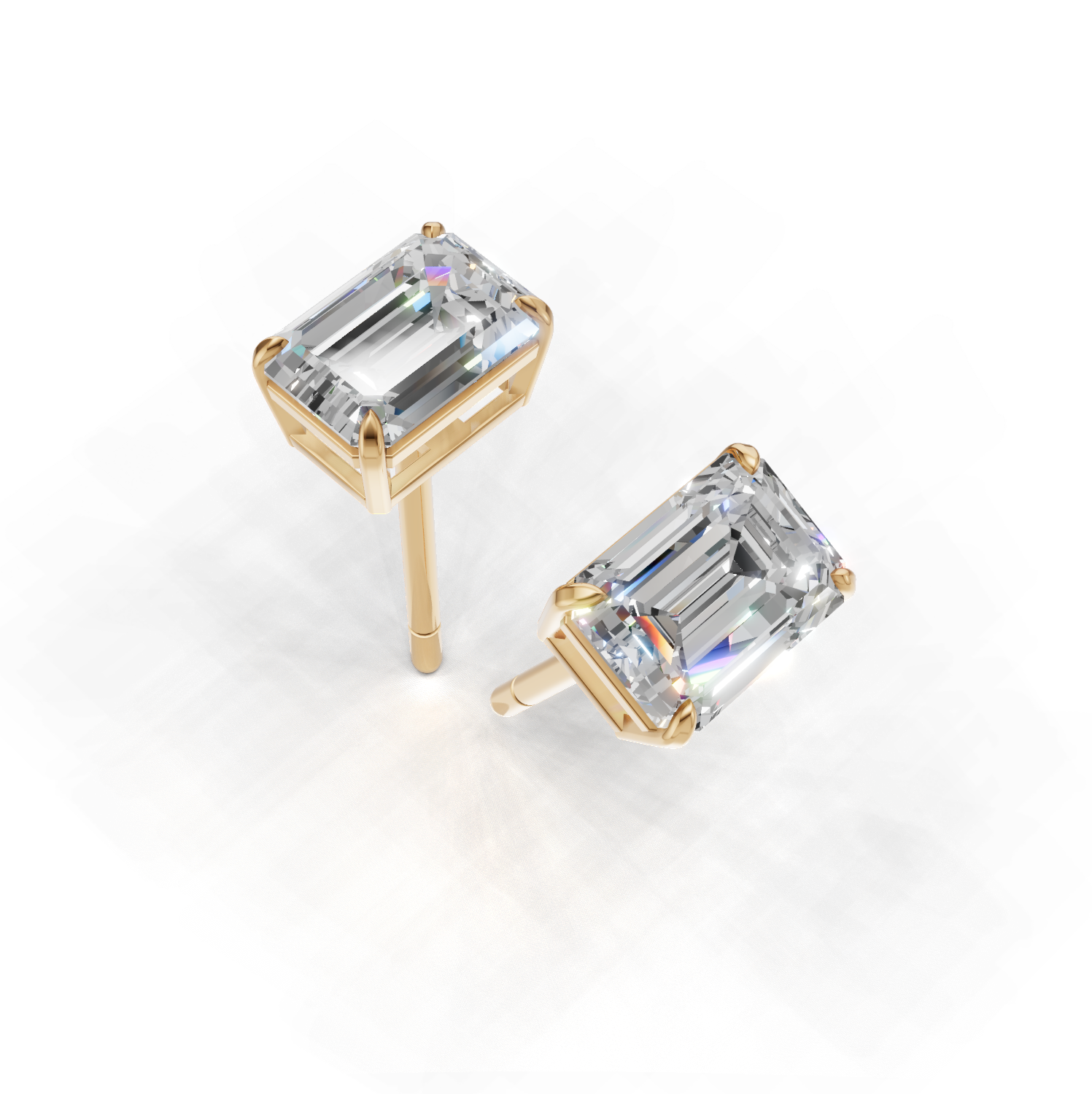 Pierce Emerald Solitaire K14 Yellow Gold 1ct