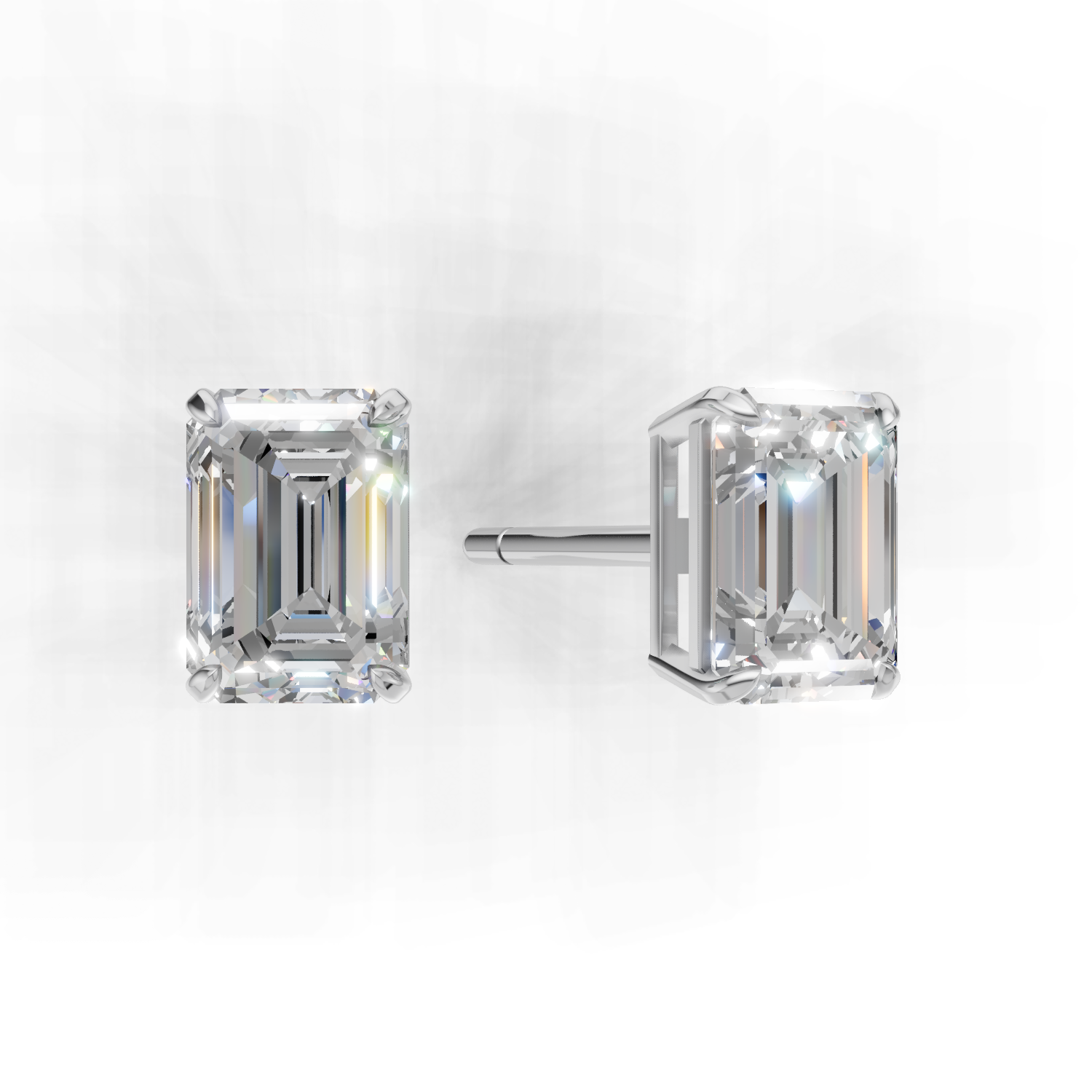 Pierce Emerald Solitaire 18k White Gold 1ct
