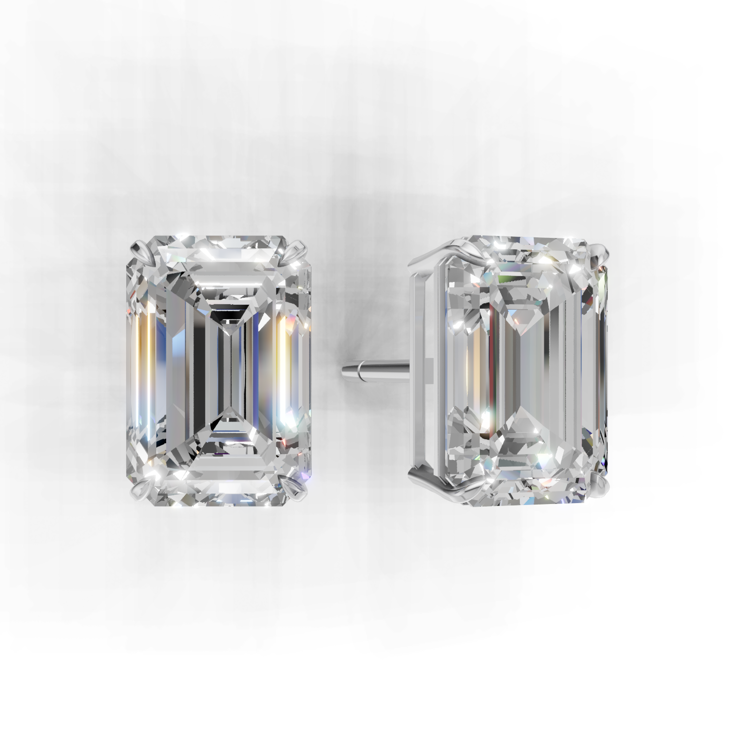 Pierce Emerald Solitaire 18k White Gold 2ct