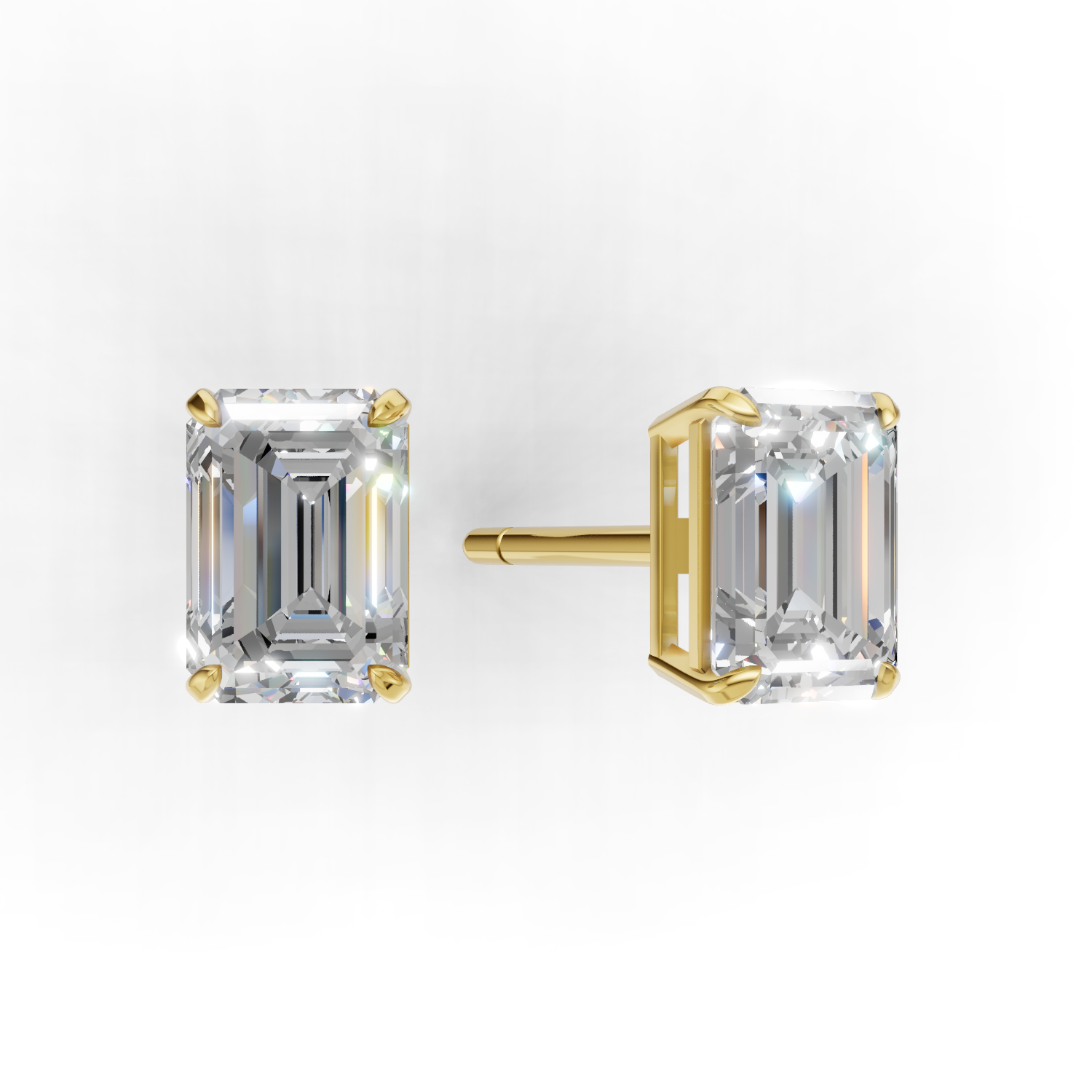 Pierce Emerald Solitaire 18k Yellow Gold 1ct