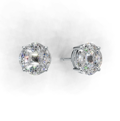 First Gen Pierce Normal K14 White Gold 1ct