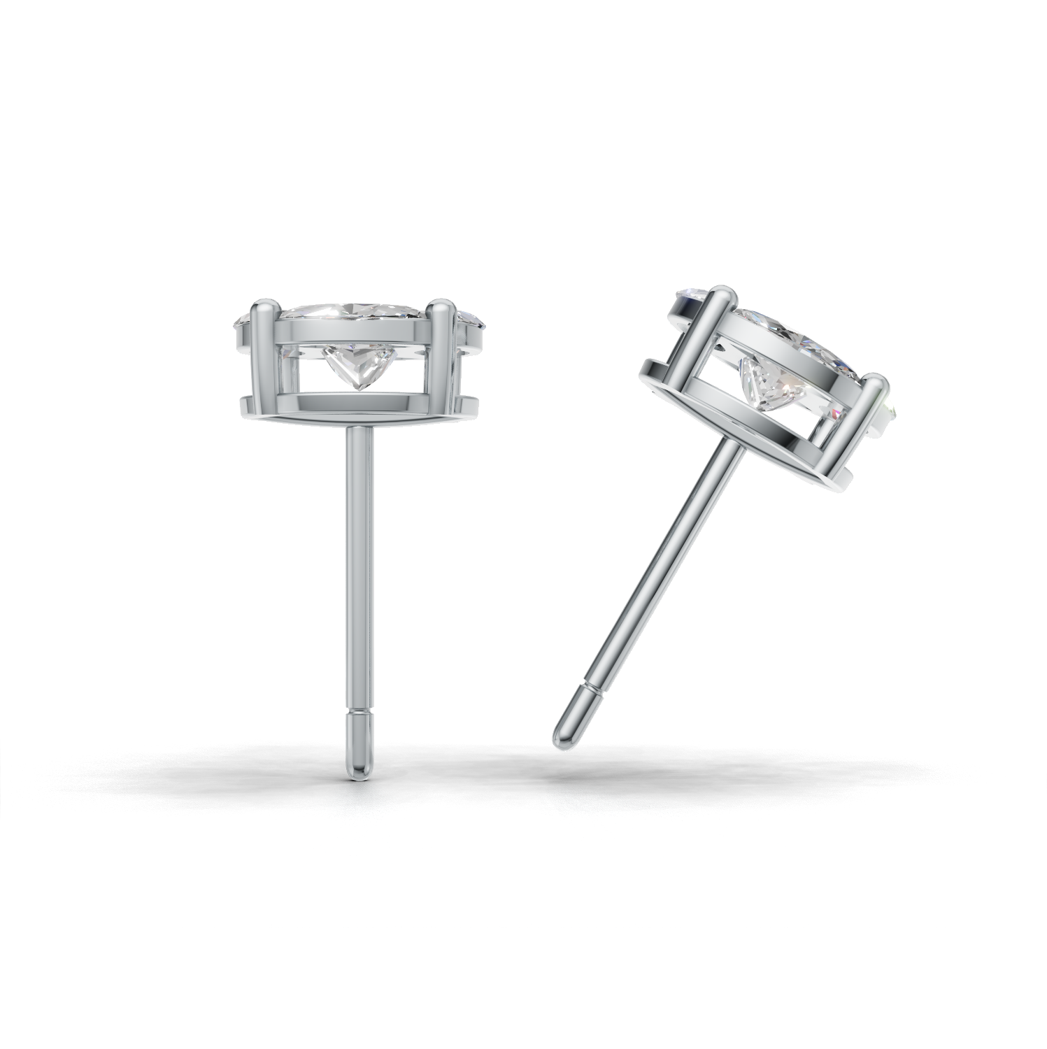 First Gen Pierce Normal K14 White Gold 1ct