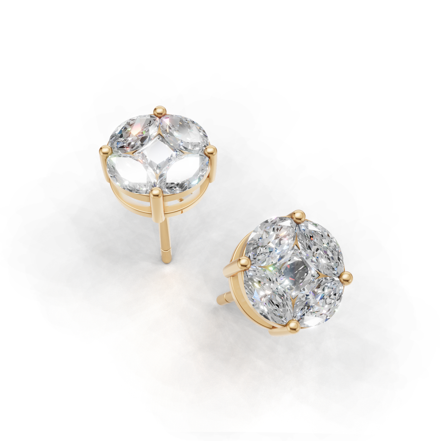 First Gen Pierce Normal K14 Yellow Gold 1ct