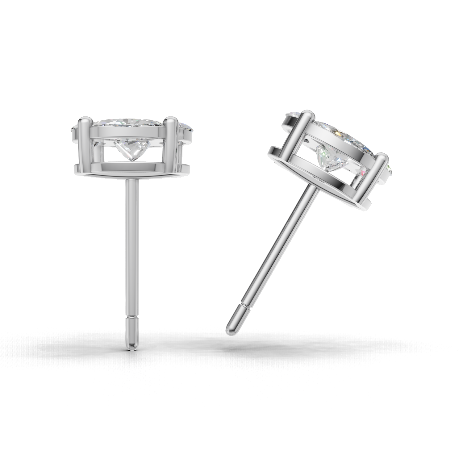 First Gen Pierce Normal 18k White Gold 1ct