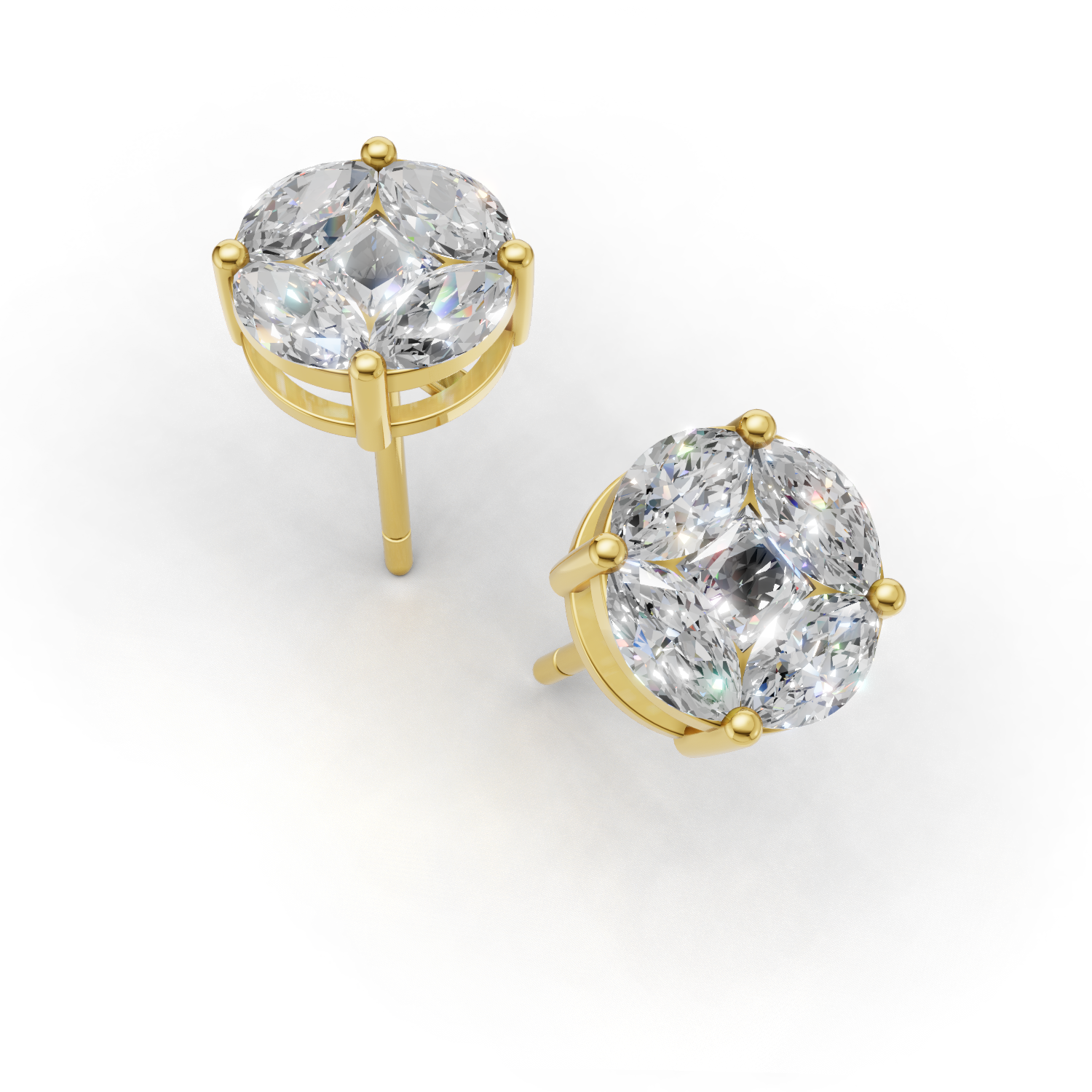 First Gen Pierce Normal 18k Yellow Gold 1ct