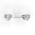 Heart Lab Grown Diamond Bezel Earring