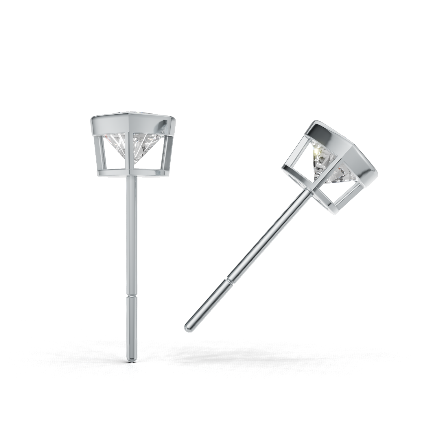 Pierce Heart Bezel K14 White Gold 1ct