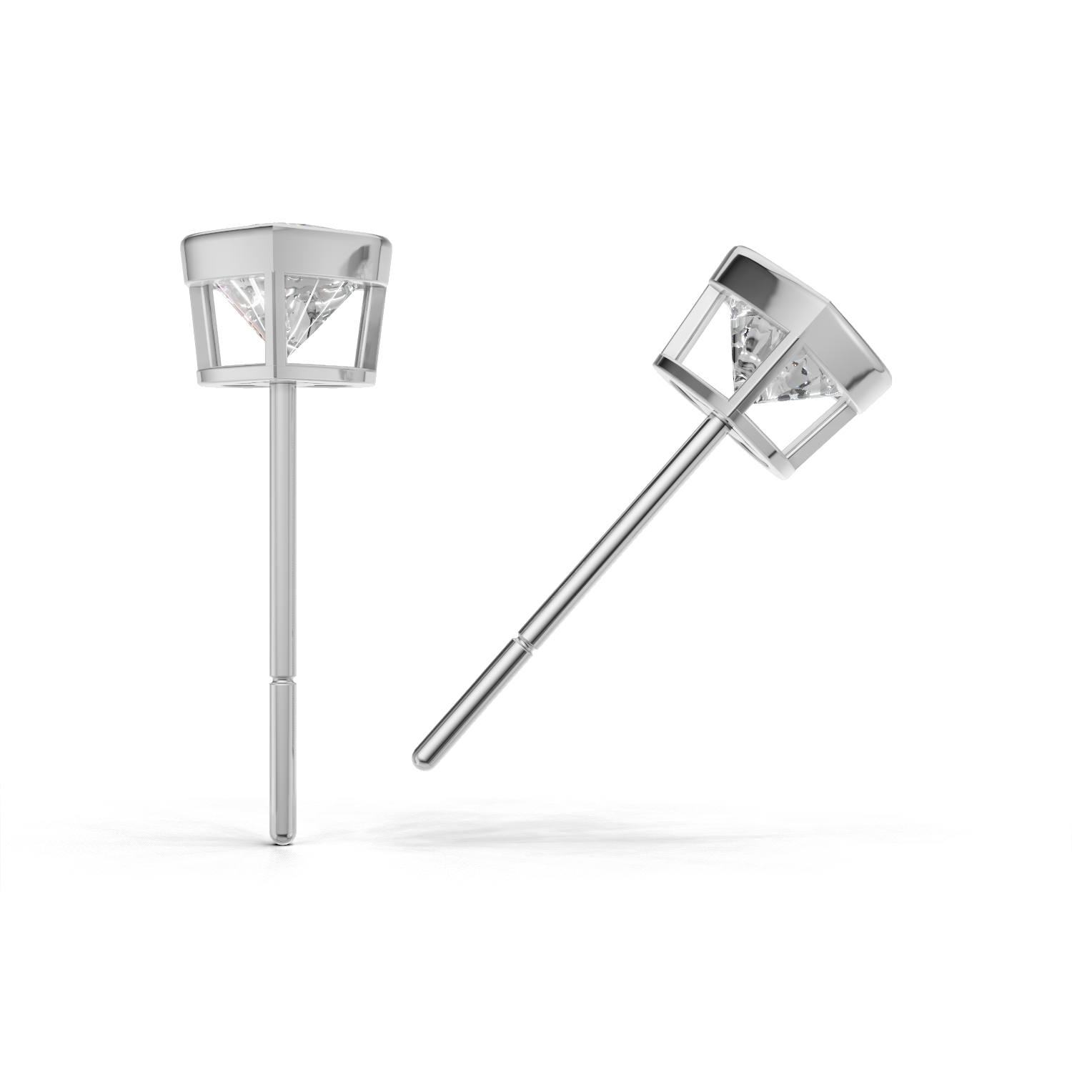 Pierce Heart Bezel 18k White Gold 1ct