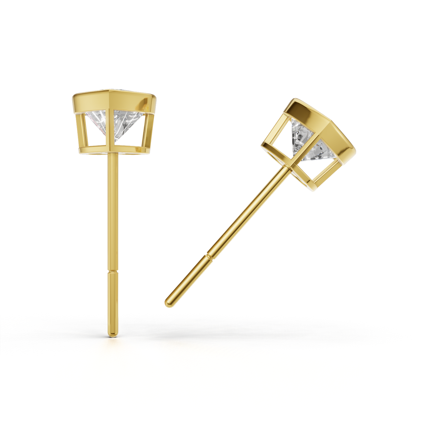 Pierce Heart Bezel 18k Yellow Gold 1ct