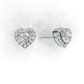Heart Lab Grown Diamond Halo Earring
