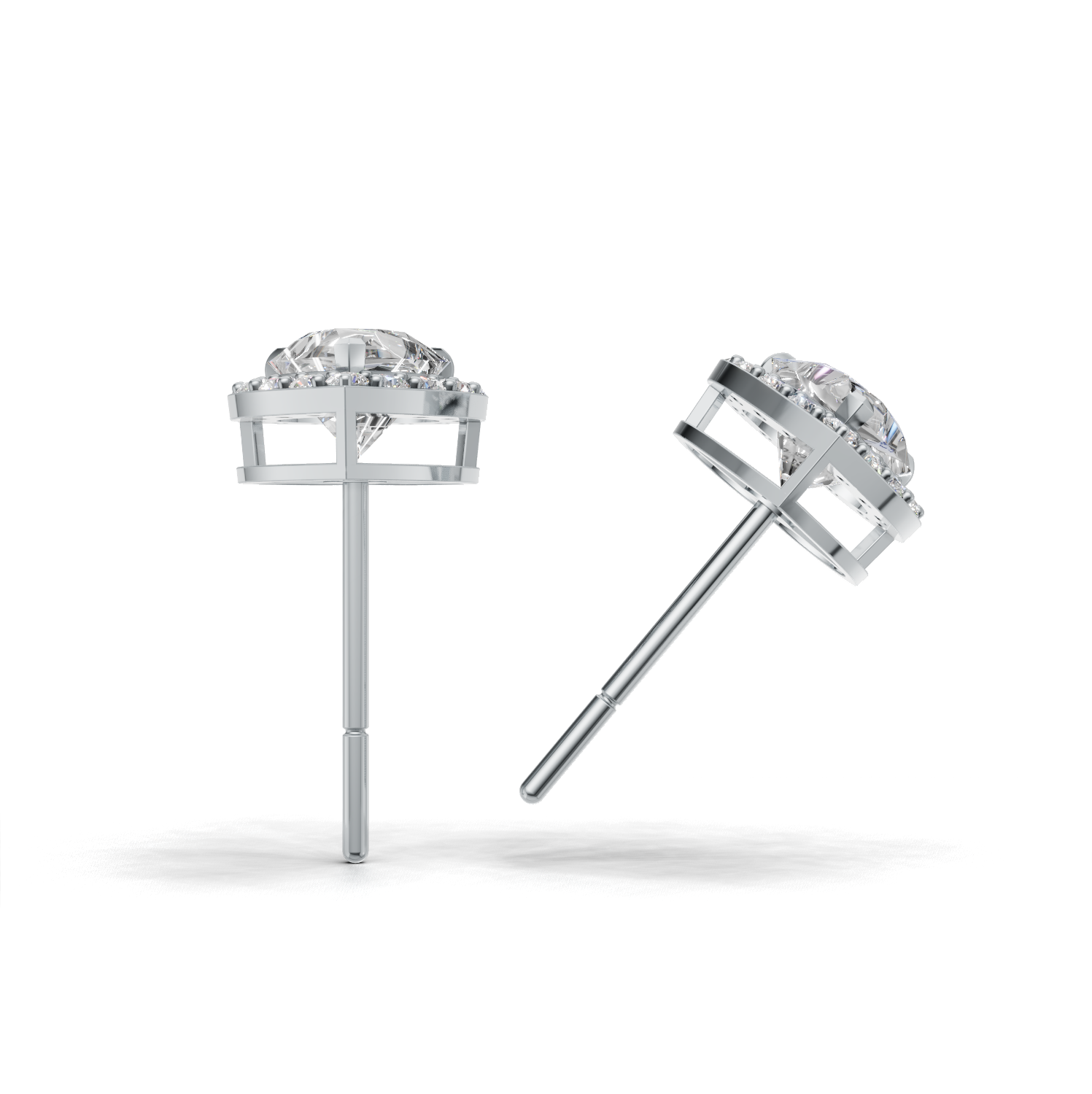 Pierce Heart Halo K14 White Gold 1ct