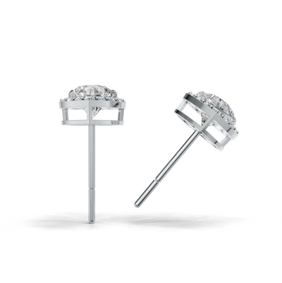 Pierce Heart Halo K14 White Gold 1ct