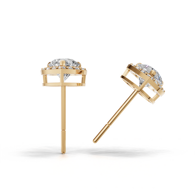 Pierce Heart Halo K14 Yellow Gold 1ct