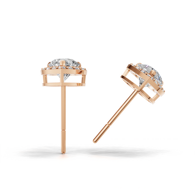 Pierce Heart Halo K18 Pink Gold 1ct