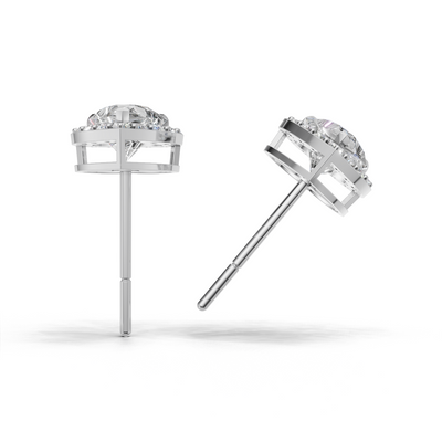Pierce Heart Halo 18k White Gold 1ct