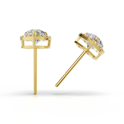 Pierce Heart Halo 18k Yellow Gold 1ct