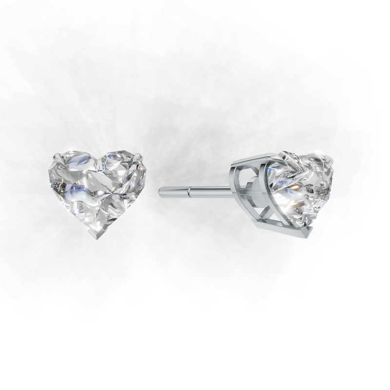 Heart Lab Grown Diamond Solitaire Earring