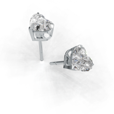 Pierce Heart Solitaire K14 White Gold 1ct
