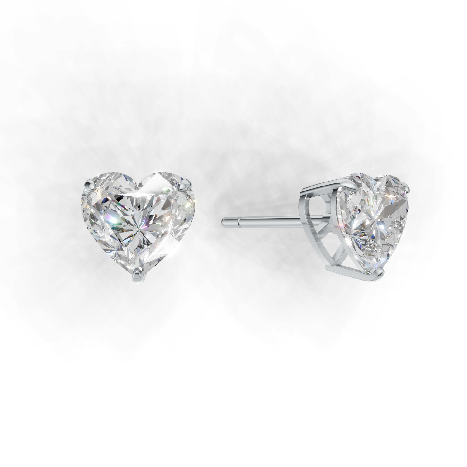 Pierce Heart Solitaire K14 White Gold 2ct