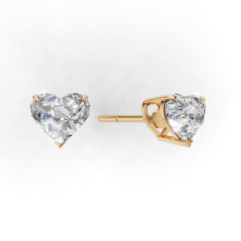 Heart Lab Grown Diamond Solitaire Earring