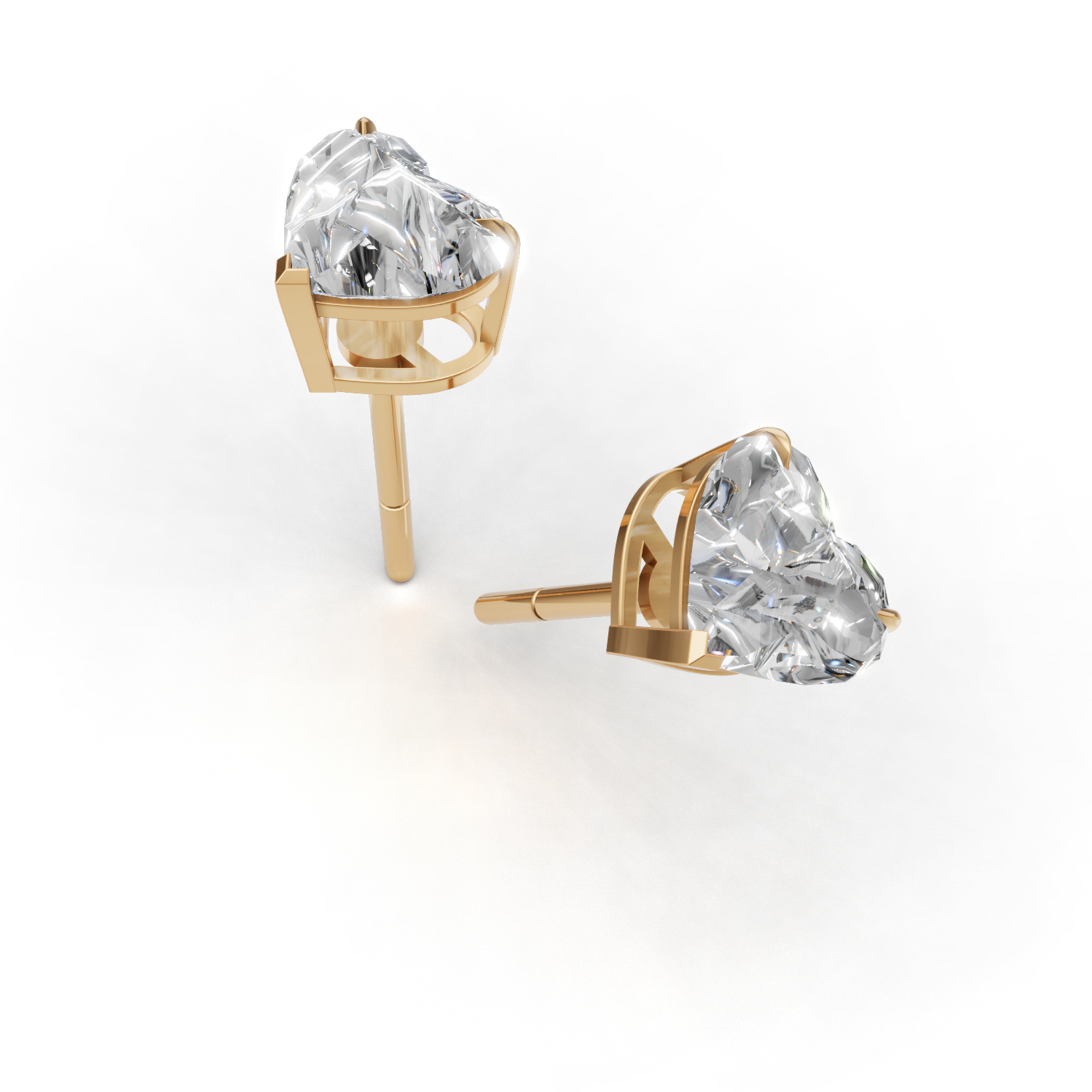Pierce Heart Solitaire K14 Yellow Gold 1ct