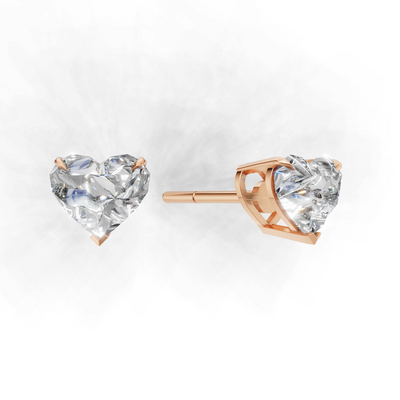 Pierce Heart Solitaire K18 Pink Gold 1ct
