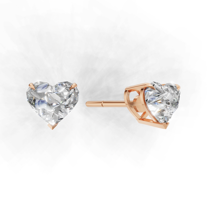 Heart Lab Grown Diamond Solitaire Earring