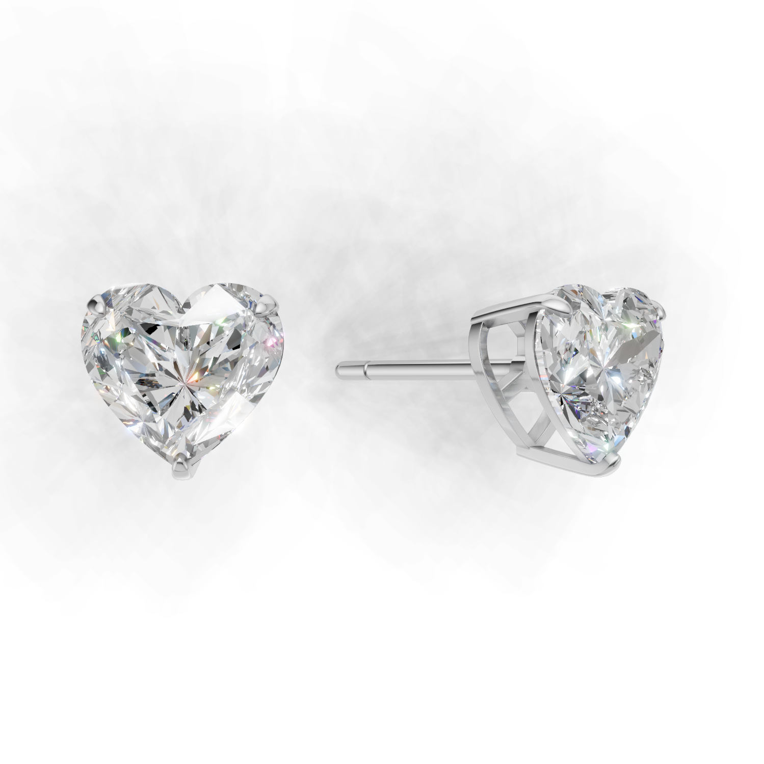 Pierce Heart Solitaire 18k White Gold 2ct