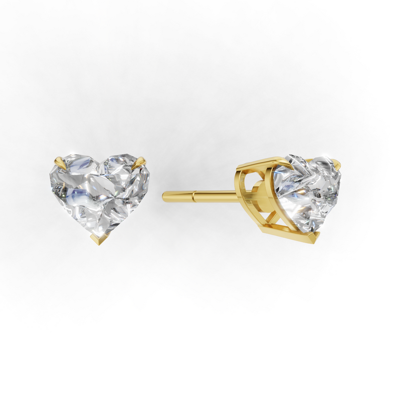 Heart Lab Grown Diamond Solitaire Earring