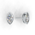 Marquise Lab Grown Diamond Bezel Earring
