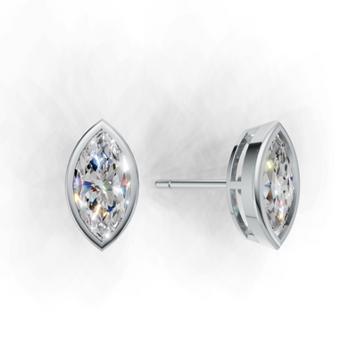 Pierce Marquise Bezel K14 White Gold 1ct