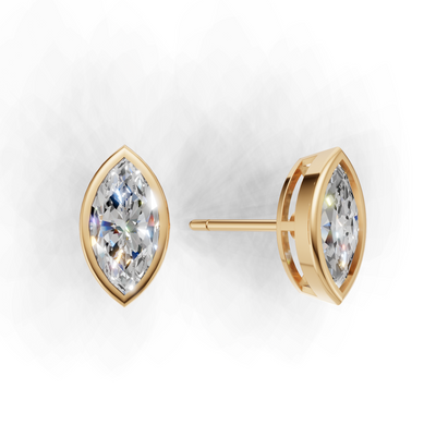 Pierce Marquise Bezel K14 Yellow Gold 1ct
