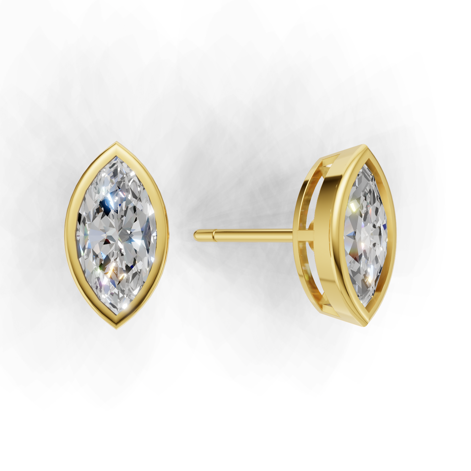 Pierce Marquise Bezel 18k Yellow Gold 1ct