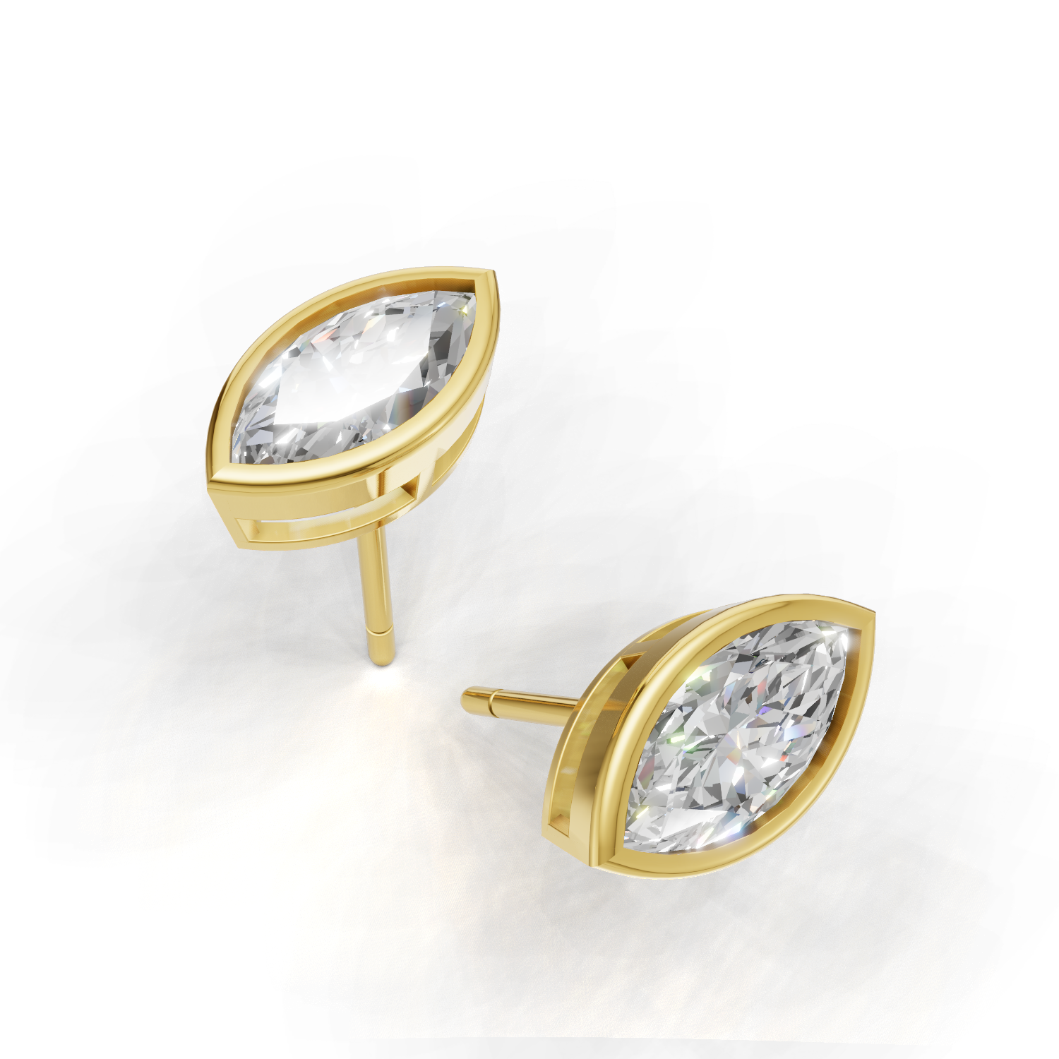 Pierce Marquise Bezel 18k Yellow Gold 1ct