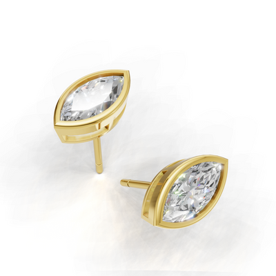 Pierce Marquise Bezel 18k Yellow Gold 1ct