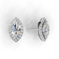 Marquise Lab Grown Diamond Halo Earring