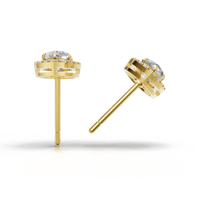 Pierce Marquise Halo 18k Yellow Gold 1ct