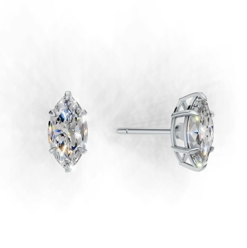 Marquise Lab Grown Diamond Solitaire Earring