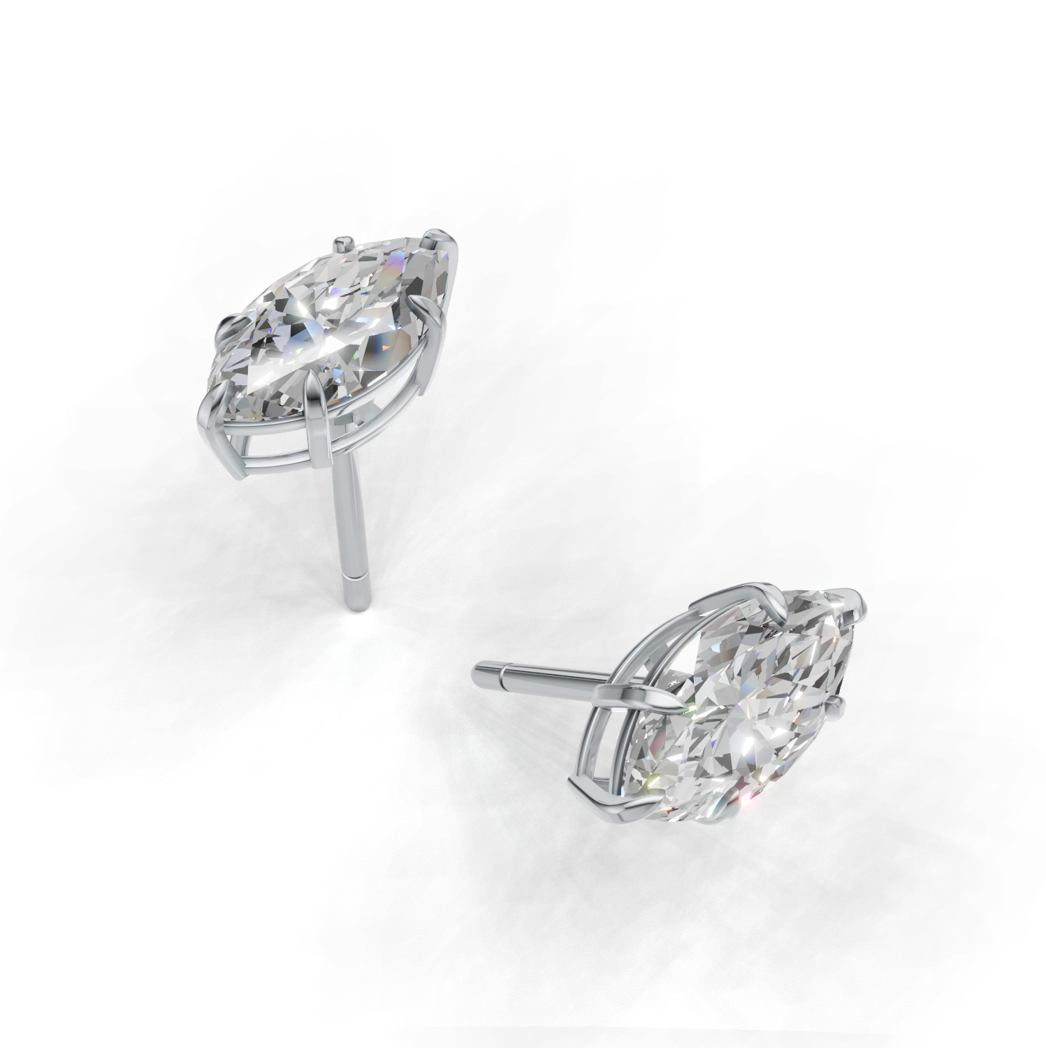 Pierce Marquise Solitaire K14 White Gold 1ct