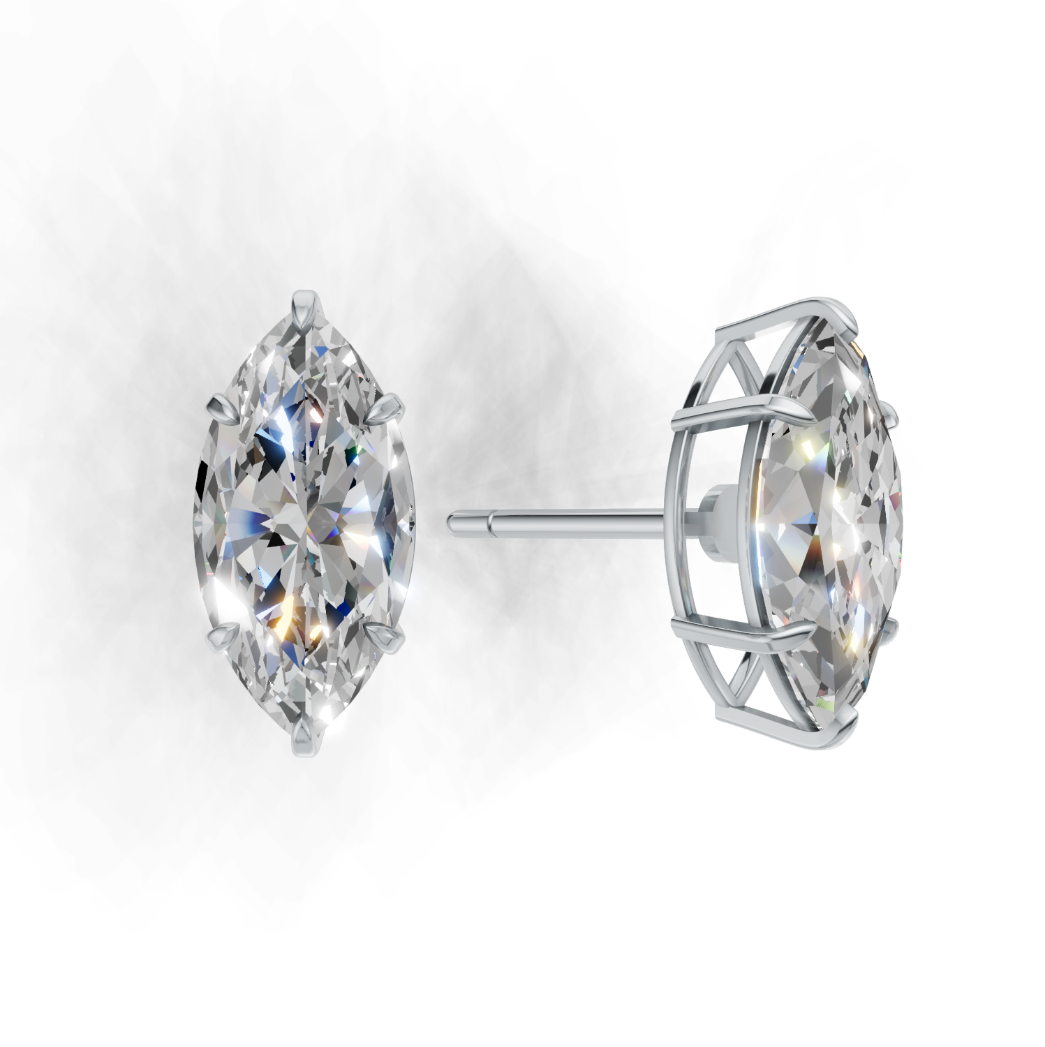 Pierce Marquise Solitaire K14 White Gold 2ct