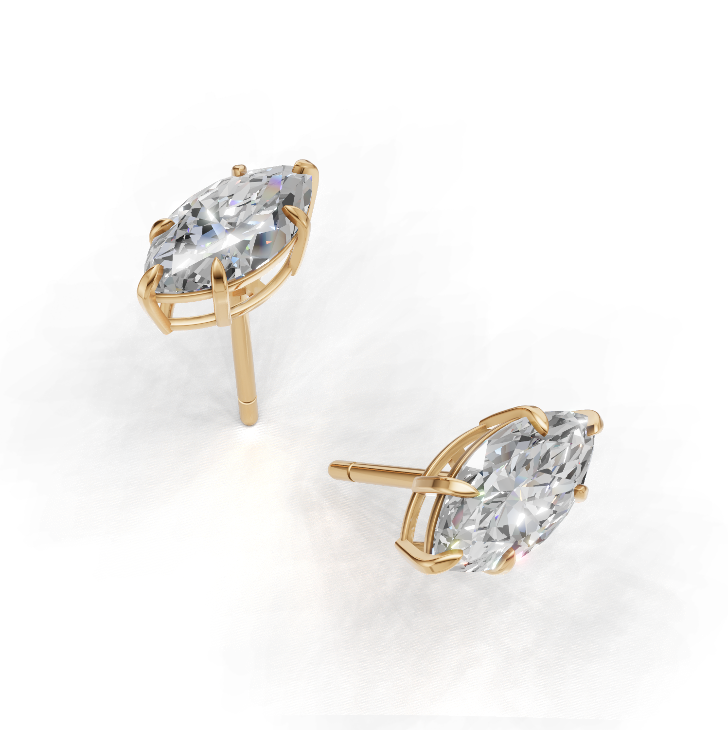 Pierce Marquise Solitaire K14 Yellow Gold 1ct