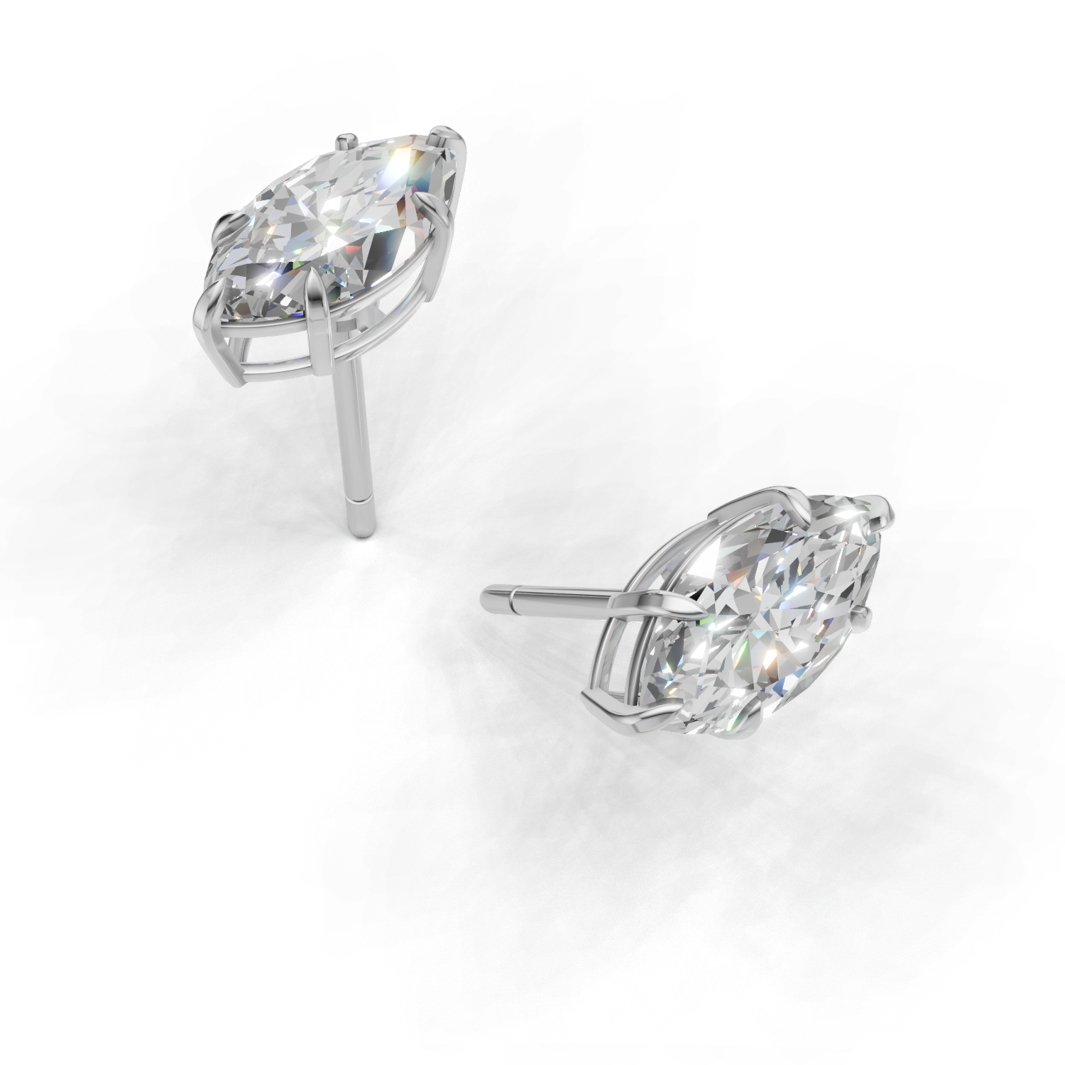 Pierce Marquise Solitaire 18k White Gold 1ct
