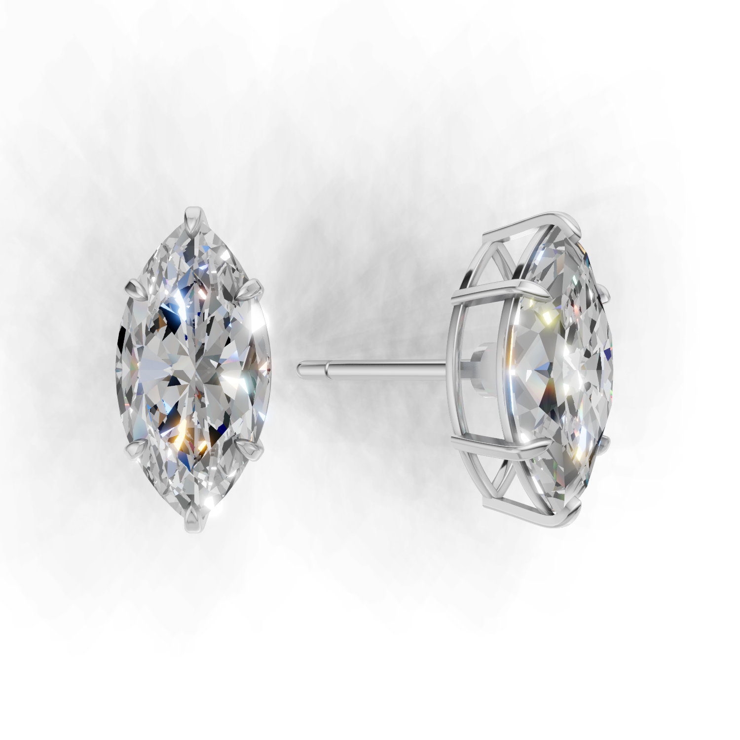Pierce Marquise Solitaire 18k White Gold 2ct