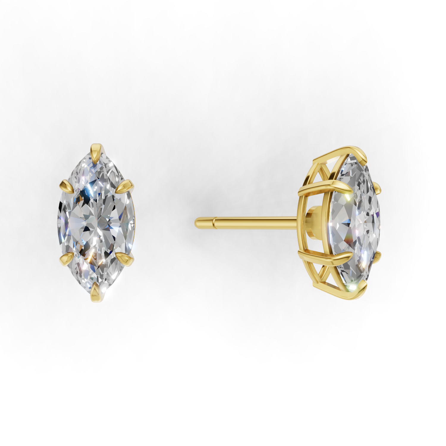 Pierce Marquise Solitaire 18k Yellow Gold 1ct