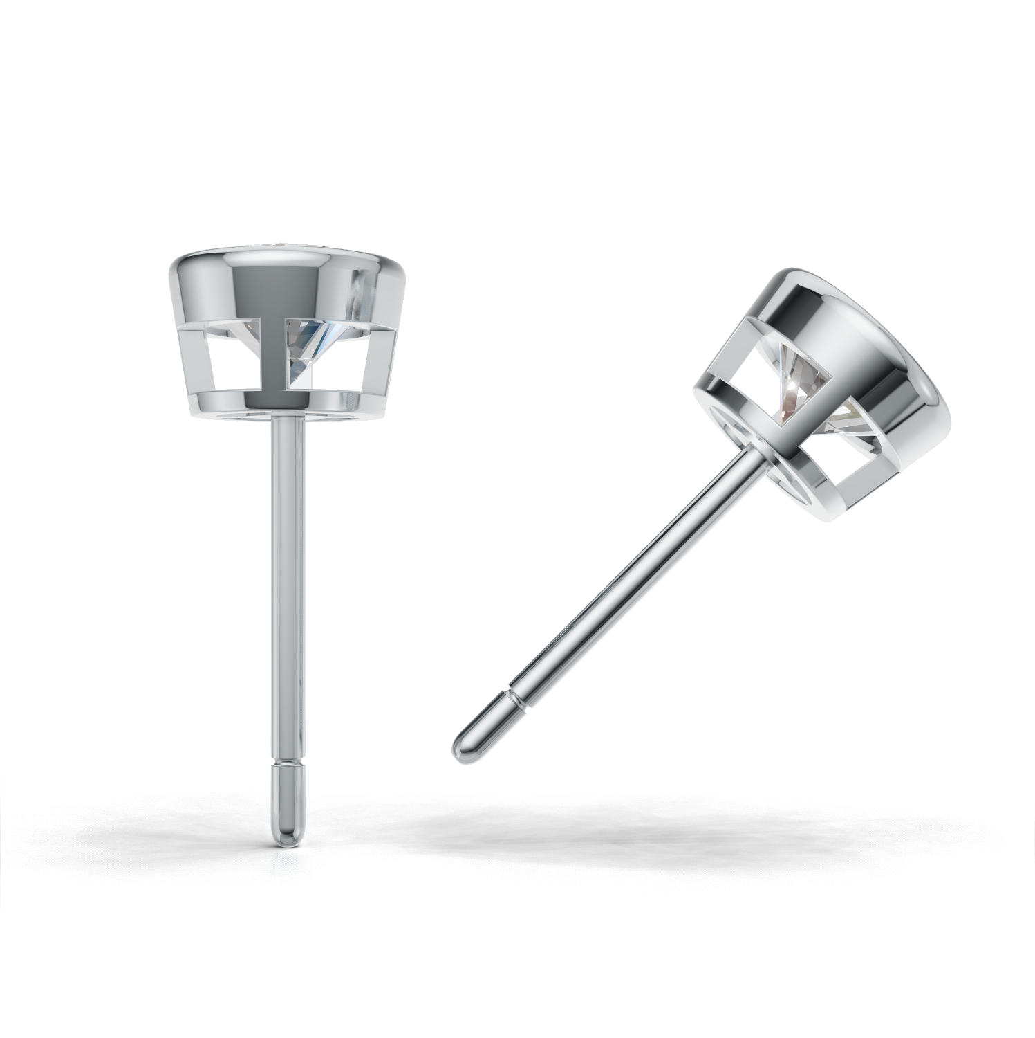 Pierce Oval Bezel K14 White Gold 1ct